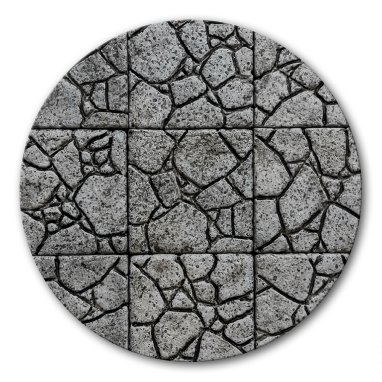 Pitted Flagstone Painted. Multi Purpose Gaming Tiles. 1 Inch Square Model Bases, Dungeon/ Craft Tiles. Resin Cast. Produced And Designed By Mighty Blow Studio